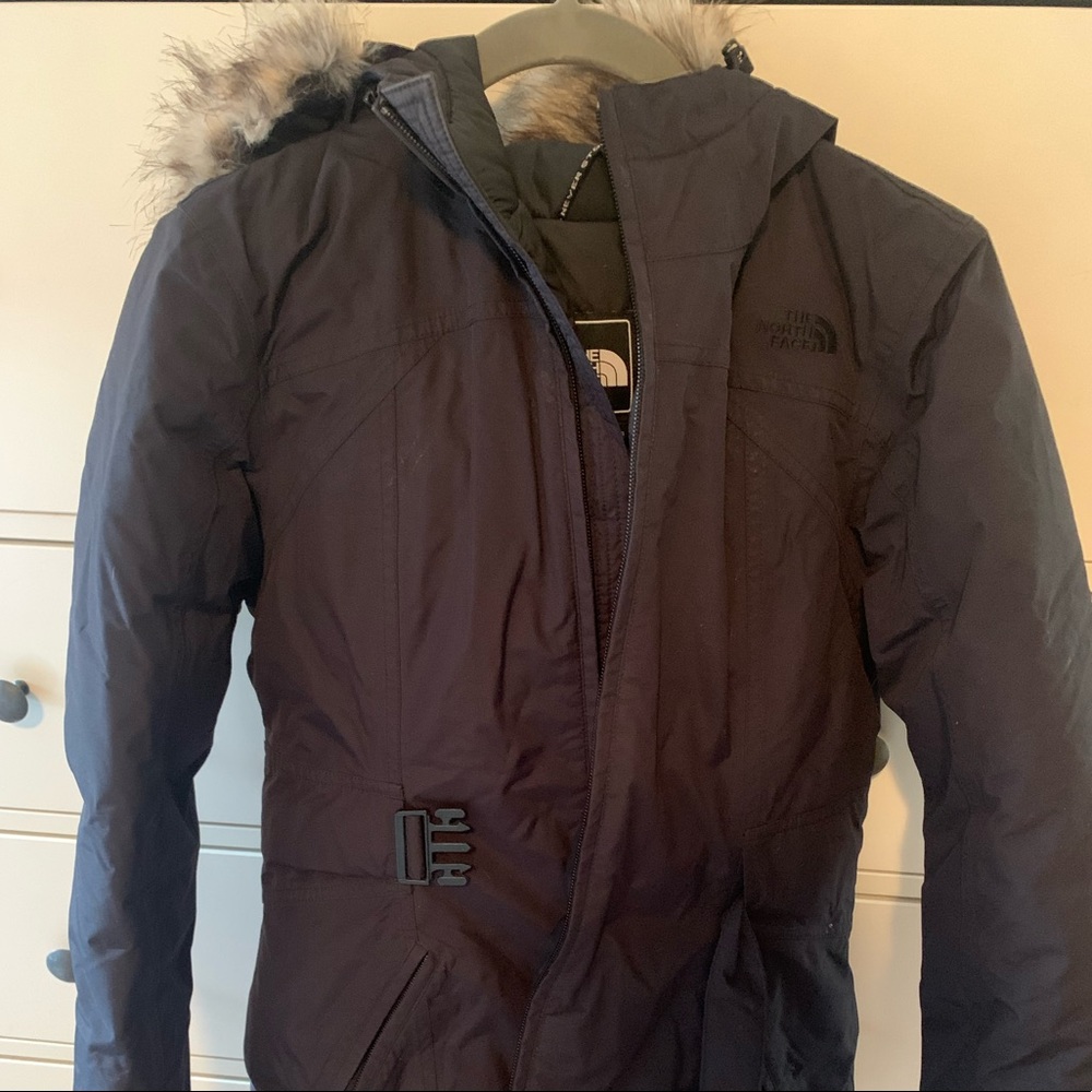 The North Face black ski jacket